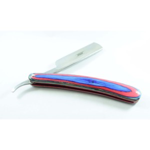 Navaja de Afeitar Recta de Acero de Damasco Hecha a Mano, Hoja de un Solo Filo, Mango de Asta de Ciervo, Agarre Perfecto, Funda de Cuero Gratis, Regalo para Él - Product Image 4