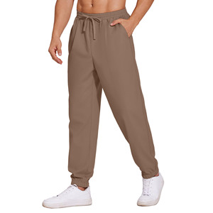 High Quality Design Men's Pants 100% Cotton Sweatpants Trendy Hip-Hop Casual Elastic Waist Loose Straight Street Men's <b>Trousers</b> - Product Image 4