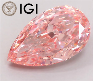 Aniva - Diamante Rosa Fantasía de 12 Quilates, Cultivado en Laboratorio, Certificado por IGI, Corte Excelente VS, Diamante Suelto FPPC01 para Joyería - Product Image 2