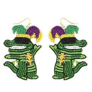 Boucles d'oreilles pendantes légères au design unique, style fantaisie Fiesta, motif cactus perlé et sombrero, pour femmes et filles - Product Image 5