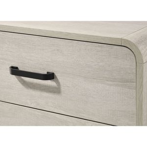 Cassettiera Alta Contemporanea Bianca Anticata con Cinque Cassetti, Mobile in Legno con Ampio Spazio di Archiviazione - Product Image 2