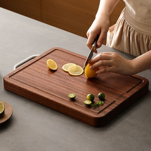 Small Acacia Wood Cutting Board with Handle Solid Wood <b>Kitchen</b> Chopping Board Food Grade Eco Friendly OEM Supplier - Product Image 5