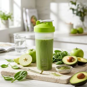 Bouteille shaker protéinée ronde en HDPE 600 ml, gobelet shaker en plastique transparent avec boule mélangeuse et couvercle à clapet pour la nutrition sportive, usine du Vietnam - Product Image 3