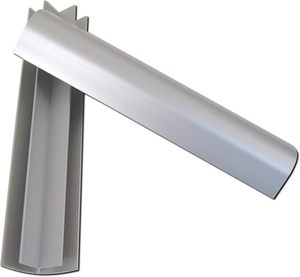 Perfil de Esquina de Aluminio CNW, Aleación de Aluminio Plateado Anodizado T3~T8, Longitud 100 cm para Paneles/Tableros de 19 mm - Product Image 5