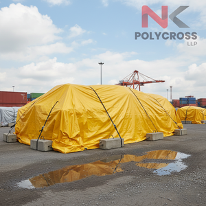 ผ้าใบคลุมขนาดใหญ่พิเศษ แข็งแรง ทนทาน กันลม กันฝุ่น สำหรับงานขนส่งและโลจิสติกส์ ส่งออก - Product Image 4