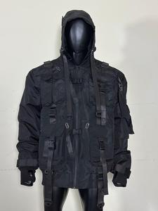 Veste tactique pour homme en toile vintage personnalisée |   Veste d'hiver coupe-vent et imperméable avec fermeture éclair et plusieurs poches |   OEM ODM Disponibles - Product Image 5