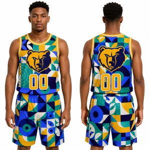 Tenue de Basketball Personnalisée Sublimée pour Équipe, 100% Polyester, Unisexe, Grandes Tailles, Anti-Bactérienne, Séchage Rapide, Tendance - Product Image 2
