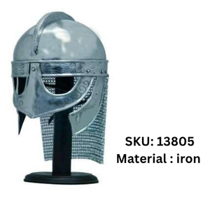 Casco de Nazgûl del Rey Brujo de Hierro, Acero Pulido, Patrón Geométrico Hecho a Mano, Máscara de Cosplay, Accesorio de Disfraz de Halloween, Coleccionable para el Hogar - Product Image 3