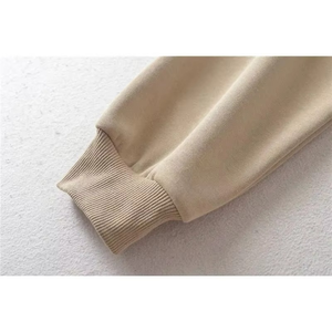 Hoodie court personnalisé beige kaki pour femme, vente en gros, fabricant de sweats à capuche courts vierges en gros - Product Image 5