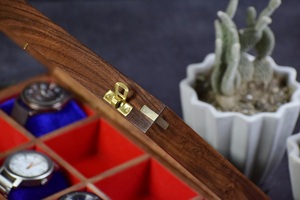 Boîte à montres Royal Time Vault Heritage LuxeTick, organiseur en bois, boîte à montres Crown Prestige, 12 emplacements, boîte de rangement pour bijoux, boîte à montres Elite - Product Image 2