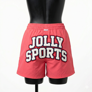 กางเกงขาสั้นผู้หญิงแบบกันลม 120 GSM โพลีเอสเตอร์ ทัสลอน แห้งเร็ว สีเทา สีดำ พิมพ์ลายกราฟิก ซับลิเมชั่น โลโก้สั่งทำได้ - Product Image 4