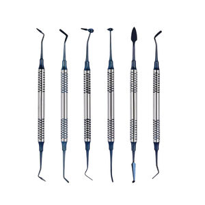 Espátula de Cemento Dental de Acero Inoxidable Azul Titanio de 6 Piezas, Instrumento Manual para Rellenos Dentales, Consumibles de Mahfooz Instruments - Product Image 3