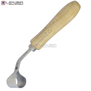 LIPUMA EDGELINE FARRIER HOOF KNIFE GOL KNIFE CHANNAR HANDLE SCORP Acero inoxidable, mango de madera, veterinario, equino, quirúrgico - Product Image 2