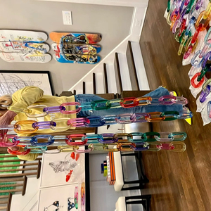 Chaîne murale décorative rustique moderne en résine époxy, maillons épais, pour bureau, par A.Z Handicraft - Product Image 1