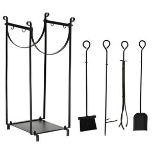 อุปกรณ์เสริมเตาผิง ชั้นวางฟืนเพื่อการจัดเก็บที่สะดวก - Product Image 1