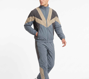 Conjunto Cortavientos Impermeable Personalizado de Tallas Grandes con Bloques de Color para Hombre, Diseño Vintage 2 en 1, Traje Deportivo Ligero de Poliéster/Nylon - Product Image 6