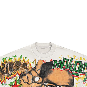 T-shirt blanc à manches courtes de haute qualité avec imprimé graphique, coupe classique, col rond, style streetwear, tissu jersey, pour homme - Product Image 4