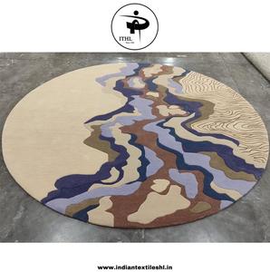 Alfombra de Lana de Lujo Hecha a Mano con Diseño Personalizado, Alfombra de Látex de Alta Calidad con Diseño de Textiles Indios, Alfombra al por Mayor para Sala de Estar - Product Image 4