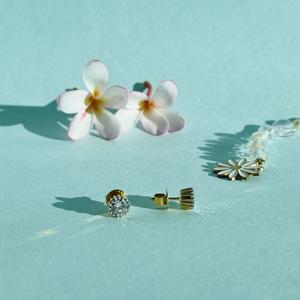 Pendientes de Diamantes Naturales Certificados de 1.0 CT con Corte Brillante, Oro Sólido de 18K, Unisex, para Compromiso, Boda, Regalo de Lujo - Product Image 3