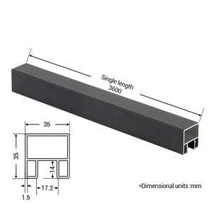 Chuanlan Terrace Deck <span class=keywords><strong>Balustrade</strong></span> en <span class=keywords><strong>verre</strong></span> sans cadre Main courante intérieure et extérieure à canal en U pour escaliers et balcon Design moderne - Product Image 2