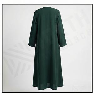 2025 OEM Kimono Abaya pour femmes musulmanes, en tissu polyester épais, doux et très extensible, col en V, manches longues, pour fêtes, Ramadan, mariages - Product Image 2