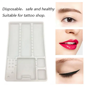 Bandeja Desechable de PVC para Herramientas de Tatuaje, Organizador Lavable para Almacenamiento de Pigmentos y Accesorios de Maquillaje Permanente - Product Image 6