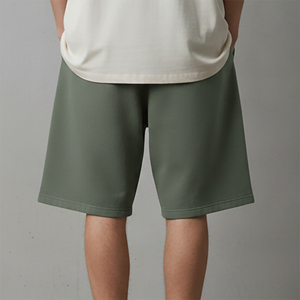 Shorts cargo en coton 100% bicolore OEM/ODM, style streetwear, tissu en toile, taille élastique avec poches latérales, respirant, hip hop - Product Image 3