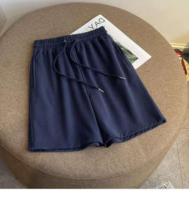 Pantalones Cortos de Moda Urbana para Mujer, Corte Holgado, Cintura Elástica, Pantalones Cortos Casuales de Verano, Fabricante Mayorista - Product Image 1