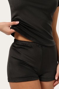 Conjunto Deportivo de Top Corto de Punto con Cuello Redondo y Pantalones Cortos por Encima de la Rodilla para Mujer, Transpirable, para Primavera/Verano - Product Image 6