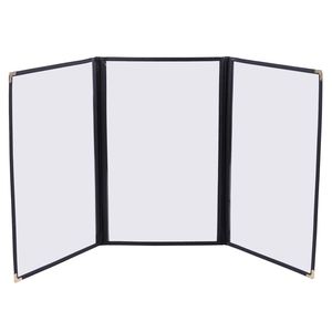Cubierta de Menú Negra de 1 Página y 3 Pliegues de 8.5x14 Pulgadas con Diseño Elegante para Menús de Restaurantes - Product Image 3