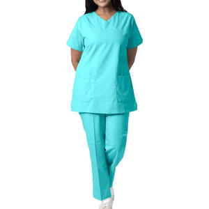 Latest Style <b>Work</b> Wear Medical <b>Scrub</b> Uniform Light Weight Solid Color Medical <b>Scrub</b> Uniform - Product Image 1