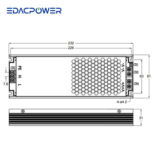 Alimentation électrique encastrée 500W 24V pour équipement industriel EP1500C - Product Image 3