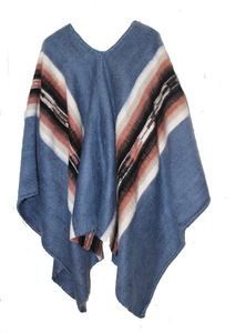 PONCHO EN LÂNE D'ALPACA À MOTIF ANDIN - Product Image 2