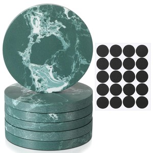 Ensemble de 4 sous-verres en bois de sheesham Aqdus Saleem avec incrustation de marbre, avec couvercle et cuillère |   Artisanat écologique en gros - Product Image 3