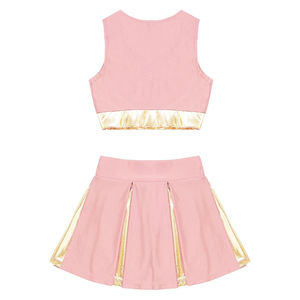 Meilleure Vente Prix Bas Uniforme de Cheerleading pour Femme Adulte 100% Polyester Séchage Rapide Imprimé Numérique Tissu Personnalisé Thermocollé Sans Couture - Product Image 4