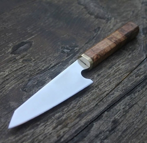 Cuchillo de Chef Forjado a Mano 2026, Hoja de Acero al Carbono, Mango de Madera, Acabado Pulido, Diseño Minimalista, Cuchillo de Cocina Ambidiestro - Product Image 1