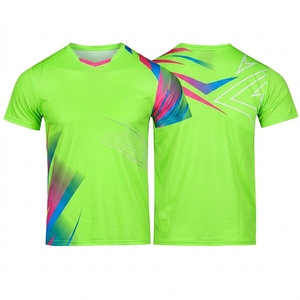 เสื้อเทนนิสคอวีผู้ชาย แขนสั้น ระบายเหงื่อได้ดี พิมพ์ลายไล่สี ใส่ได้ทุกฤดู ทรงเข้ารูป ผลิตจากโพลีเอสเตอร์ - Product Image 3