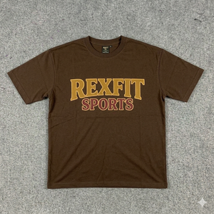 T-shirt surdimensionné noir délavé à l'acide pour homme REXFIT SPORTS, col rond en coton, imprimé personnalisé - Product Image 4