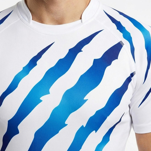 ชุดฟุตบอลแบบซับลิเมชั่นสั่งทำ OEM สำหรับผู้ชาย ระบายอากาศได้ดี ชุดทีมฟุตบอล ดีไซน์ลายกรงเล็บ ผู้ผลิตชุดกีฬา พิมพ์โลโก้ - Product Image 4