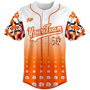 Custom Name Solid Baseball Jersey Button-Up Uniform Short Sleeve Polyester <b>Sport</b> <b>Shirt</b> Front Quick Dry Breathable for Adults - Product Image 1
