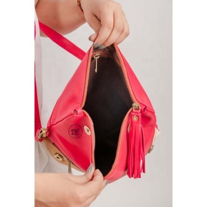 Bolso bandolera de cuero de vaca genuino LW para mujer, estilo de vestido portátil de una sola manija Vintage con patrón de piedra, producto auténtico - Product Image 2
