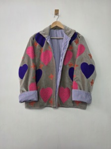 Morvi-Fab 2026 #76 <b>Women</b>’s Velvet Heart <b>Embroidered</b> <b>Jacket</b> – Colorful Boho Designer Outerwear - Product Image 1