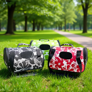 Bolsa de Transporte para Mascotas Yommy 51x29x20cm Diseño Floral para Viajes - Product Image 2