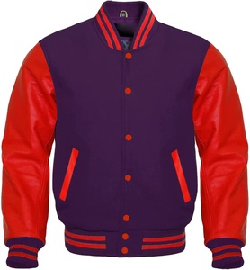 Vestes d'université classiques personnalisées de qualité supérieure Vestes de baseball d'université à la mode au design uni Vestes en laine et en cuir à manches vierges - Product Image 6