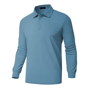 Camisa Polo de Manga Larga para Hombre, 100% Algodón, a Rayas, Casual, con Estampado Personalizado, de Buena Calidad, Nuevo Diseño - Product Image 6