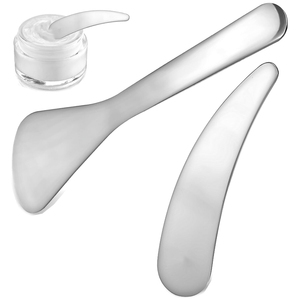Para SURGICAL CORPORATION, 2 Espátulas Cosméticas Reutilizables de Metal Super Badger, Aplicador Facial para Crema, Herramientas de Maquillaje - Product Image 3