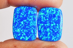 Natural <b>Blue</b> <b>Opal</b> Rectangle Cabochon Gemstone Polished For Fine Jewelry Making Opalescent Sparkling <b>Blue</b> & Green Loose Gemstone - Product Image 4