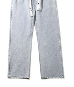 Pantalones Casuales Rectos de Estilo Retro Americano para Hombre, Cintura Media, Lavado Claro, Jeans de Mezclilla Ligeros para Primavera Y2K - Product Image 3
