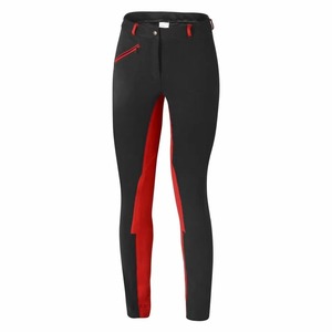 Leggings de equitación para mujer, ligeros, transpirables, de cuero genuino, de talle alto, con silicona completa, precio mayorista - Product Image 3