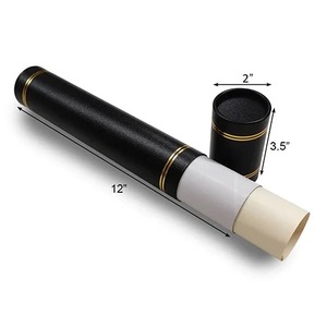 Empaque de tubo de papel personalizado para diplomas y certificados, caja cilíndrica redonda de cartón biodegradable para guardar certificados - Product Image 1
